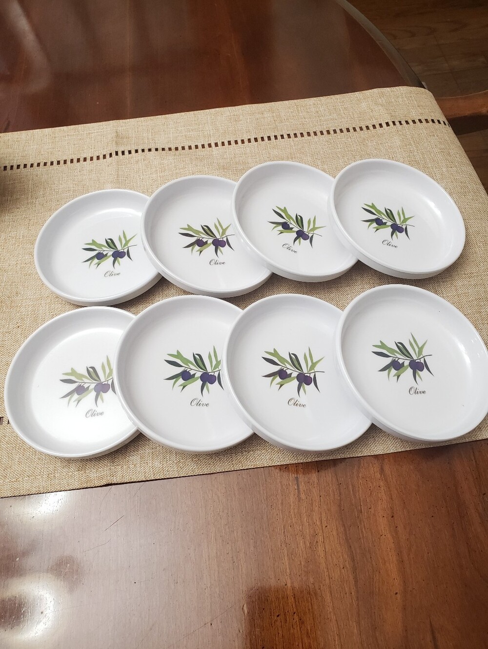 XCELL Set Of 8 Bread Dipping Bowls Olive Branch Design Melamine